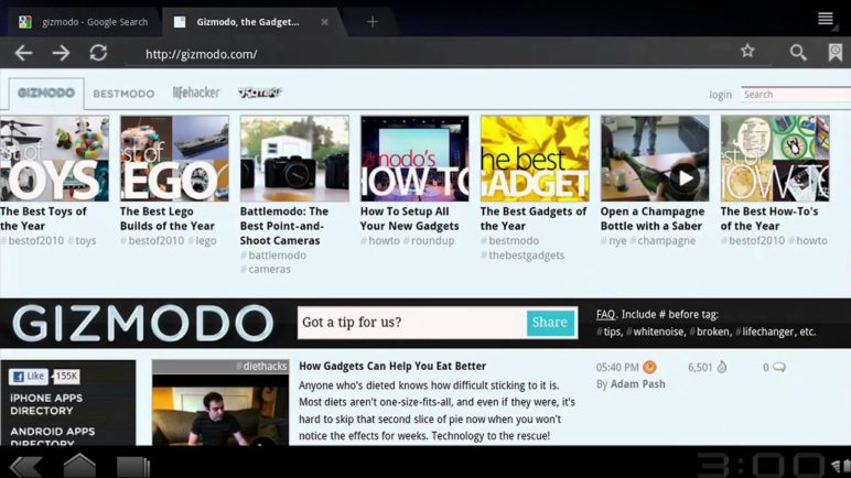 Browser: First Look: T-Mobile G-Slate with Google by LG