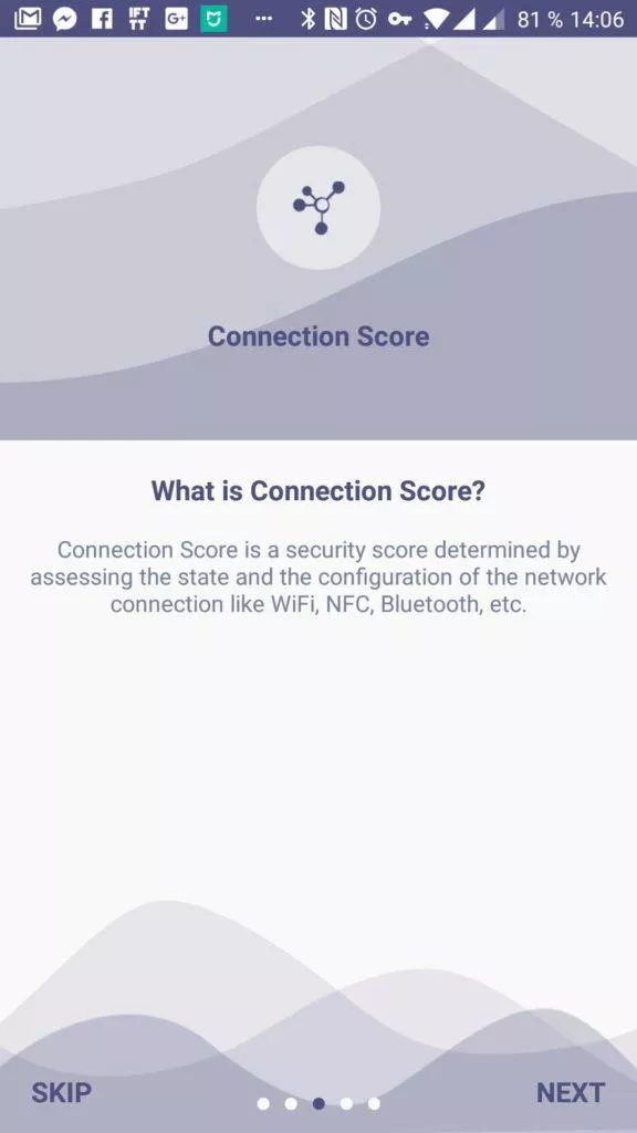 Connection Score (Skóre připojení)