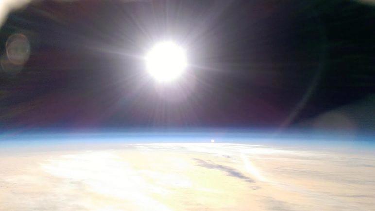 Filming in the stratosphere with a HTC mobile phone + fireworks at 20,000ft