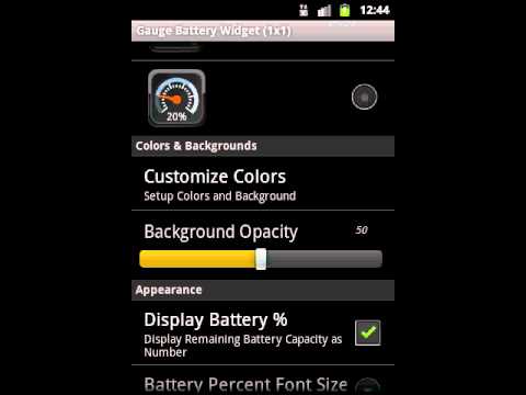 Gauge Battery Widget for Android phones - Introduction Video