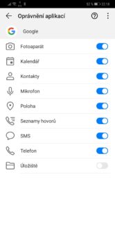 google aplikace opravneni