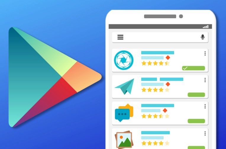 Google Play nový design hodnocení