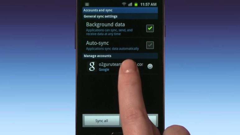 How to sync a Gmail account with an Android phone - O2 Guru TV
