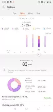 Huawei Health aplikace Huawei Watch GT spanek
