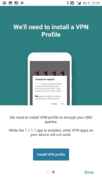 Instalace VPN profilu