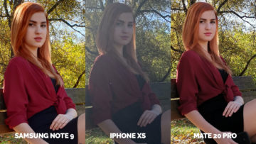 jak foti apple iphone xs vs huawei mate 20 pro vs samsung galaxy note 9 modelka fototest