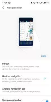 Meizu 16th navigace systém