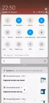 MIUI 10 rychlý panel 02