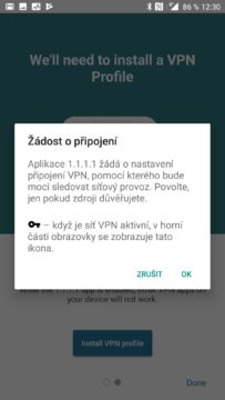 Musíte odsouhlasit VPN