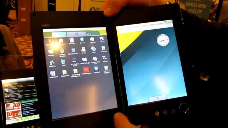 NEC dual screen tablet