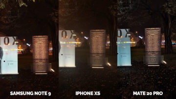 noc ve fotkach apple iphone xs vs huawei mate 20 pro vs samsung galaxy note 9