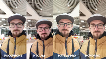 Pocophone F1 vs. Huawei Mate 20 Pro vs. Honor 8X vs. HTC U12+ selfie muz