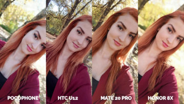 selfie Pocophone F1 vs. Huawei Mate 20 Pro vs. Honor 8X vs. HTC U12+