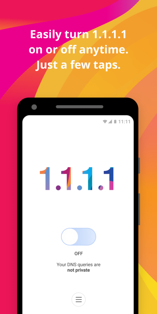 Snadné přepnutí na DNS 1.1.1.1 několika klepnutími