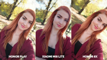 Srovnani fotoaparatu Honor Play vs Xiaomi Mi 8 Lite vs Honor 8X test selfie kamery