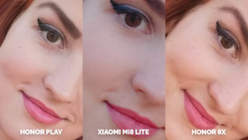 Srovnani fotoaparatu Honor Play vs Xiaomi Mi 8 Lite vs Honor 8X testovani selfie detail