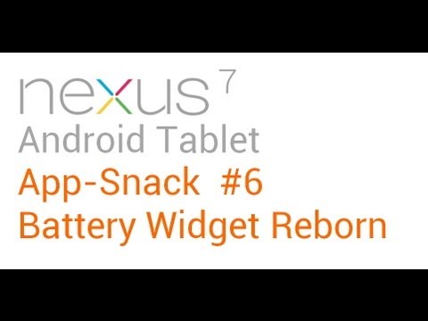 Tablet Apps: #6 Battery Widget Reborn - Nexus 7 Asus Transformer Prime (TF201, TF300, TF700)
