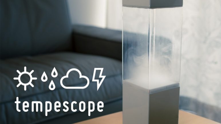 tempescope - a box of rain in your living room | Indiegogo