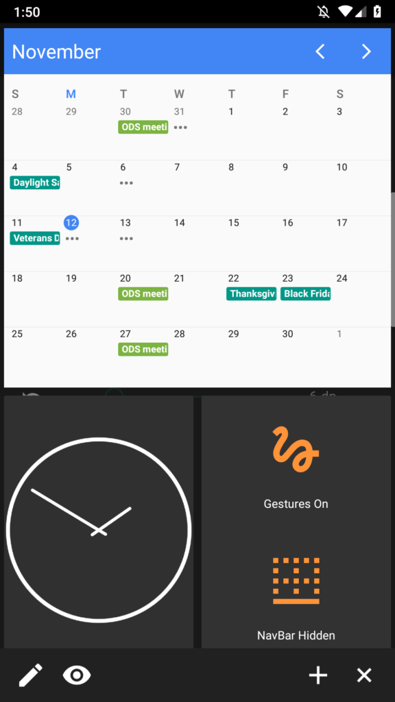 Widget Drawer - widgety po ruce