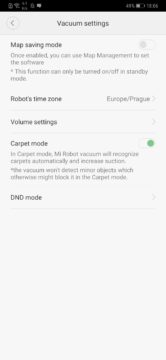 Xiaomi Roborock S50 recenze Xiaomi Mi Home aplikace nastaveni vysavace