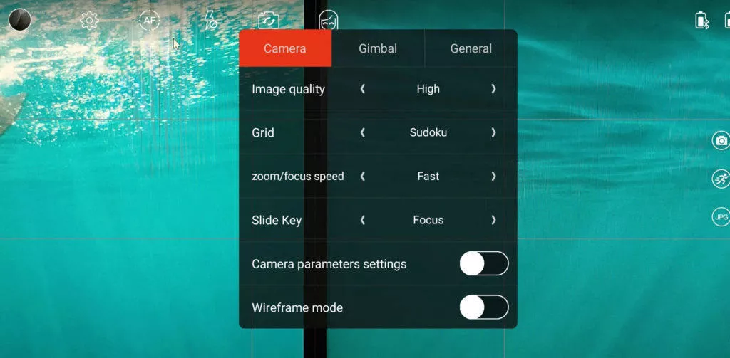 Atom Gimbal snoppa aplikace camera