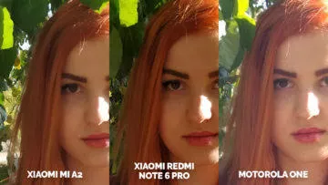 Fototest Xiaomi Mi A2 vs Xiaomi Redmi Note 6 Pro vs Motorola One modelka detail