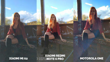 Fototest Xiaomi Mi A2 vs Xiaomi Redmi Note 6 Pro vs Motorola One modelka proti svetlo