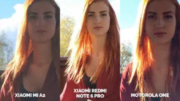 Fototest Xiaomi Mi A2 vs Xiaomi Redmi Note 6 Pro vs Motorola One modelka proti svetlo detail