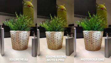 Fototest Xiaomi Mi A2 vs Xiaomi Redmi Note 6 Pro vs Motorola One umele osvetleni kvetina