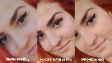 Fototest Xiaomi Mi Mix 3 vs Huawei Mate 20 Pro vs Apple iPhone XS Max selfie kamera detail