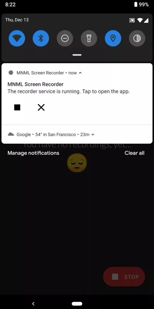 MNML Screen Recorder aplikace