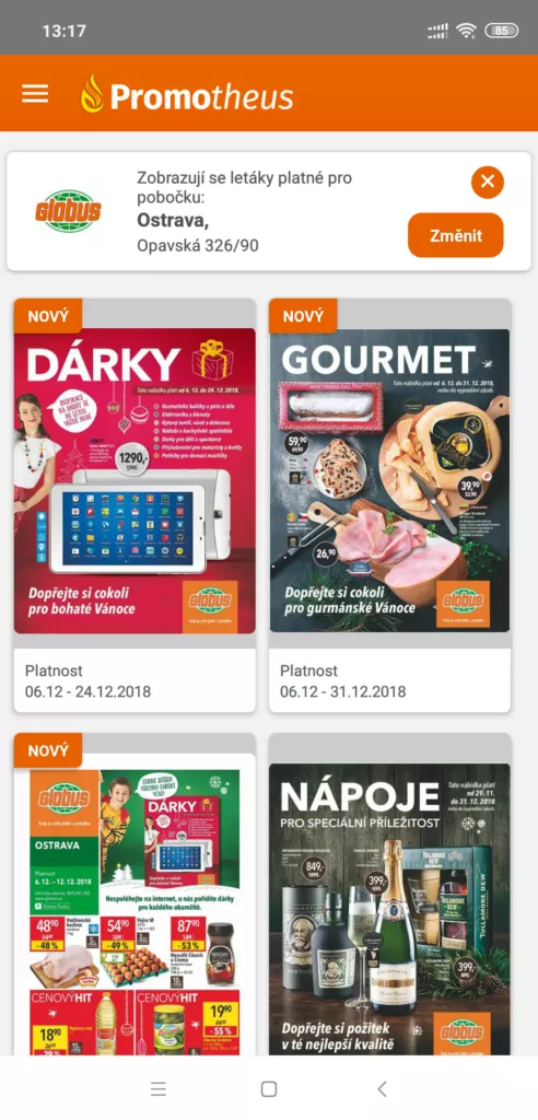 Přehled platných letáků