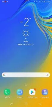 Samsung Galaxy A7 nadstavba domovska obrazovka