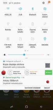 Samsung Galaxy A7 notifikacni lista