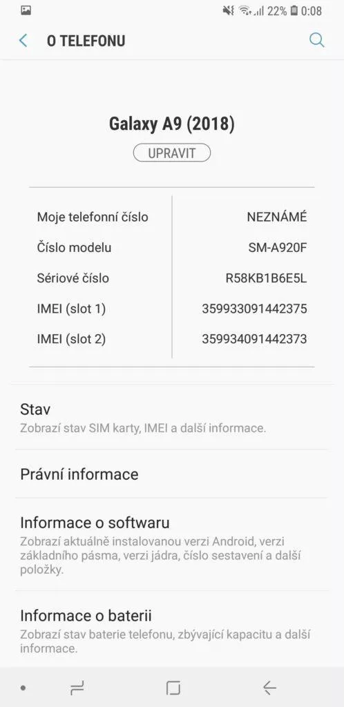 Samsung Galaxy A9 o telefonu