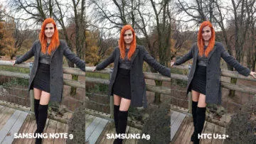 Srovnání fotoaparátů Samsung Galaxy A9 vs Samsung Galaxy Note 9 vs HTC U12+ modelka