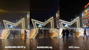 Srovnání fotoaparátů Samsung Galaxy A9 vs Samsung Galaxy Note 9 vs HTC U12+ nocni ulice