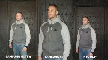 Srovnání fotoaparátů Samsung Galaxy A9 vs Samsung Galaxy Note 9 vs HTC U12+ test blesku