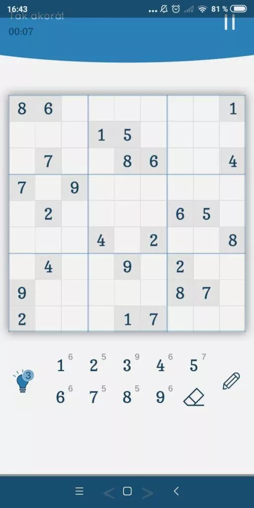 sudoku zenkai hraci pole