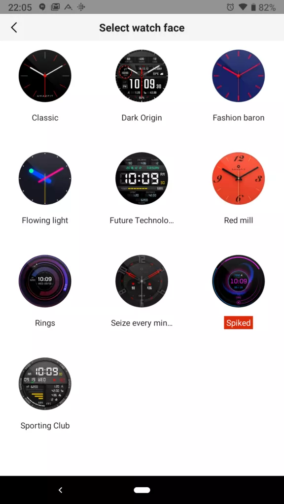 Xiaomi Amazfit aplikace ciferniky