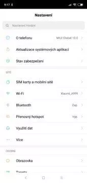 Xiaomi Mi 8 Lite nastavení