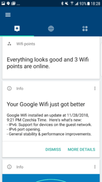 aplikace Google Wi-Fi informacni servis