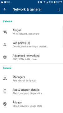 aplikace Google Wi-Fi nastaveni