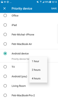 aplikace Google Wi-Fi priorita