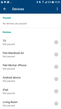 aplikace Google Wi-Fi seznam zarizeni