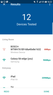aplikace Google Wi-Fi test zarizeni