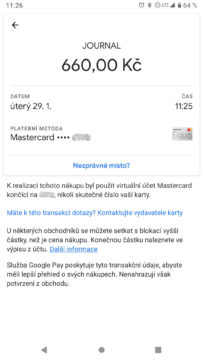 Equa bank Google pay vypis platby