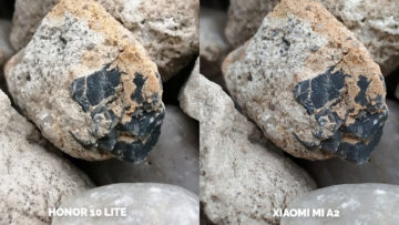 fototest Xiaomi Mi A2 vs Honor 10 Lite kameny makro detail