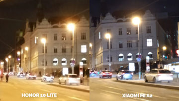 fototest Xiaomi Mi A2 vs Honor 10 Lite nocni ulice detail