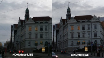 fototest Xiaomi Mi A2 vs Honor 10 Lite ulice denni svetlo detail